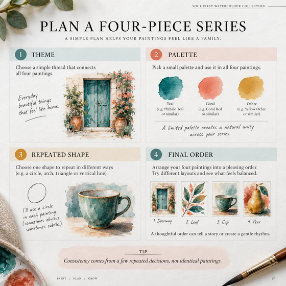 A sample page from Your First Watercolour Collection.